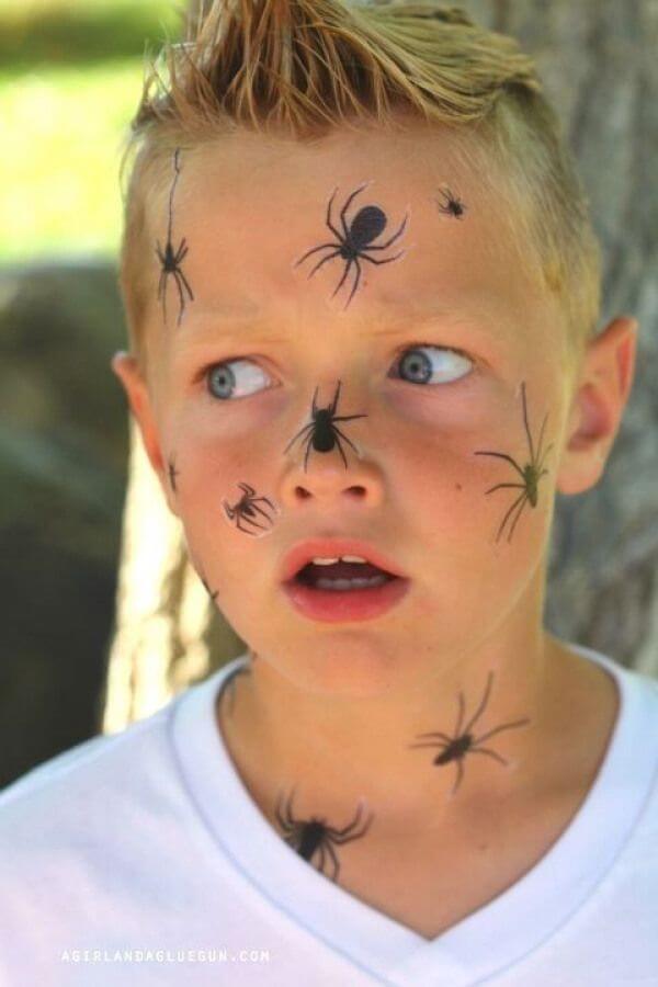 Scary Spider. Are you looking for a last-minute simple Halloween makeup for kids - boys and girls? We've got plenty of easy, cute, and adorably scary Halloween face painting ideas for you! Read on to know more!
