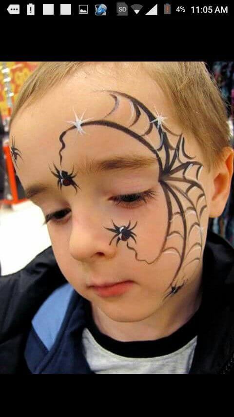 The Spider. Are you looking for a last-minute simple Halloween makeup for kids - boys and girls? We've got plenty of easy, cute, and adorably scary Halloween face painting ideas for you! Read on to know more!