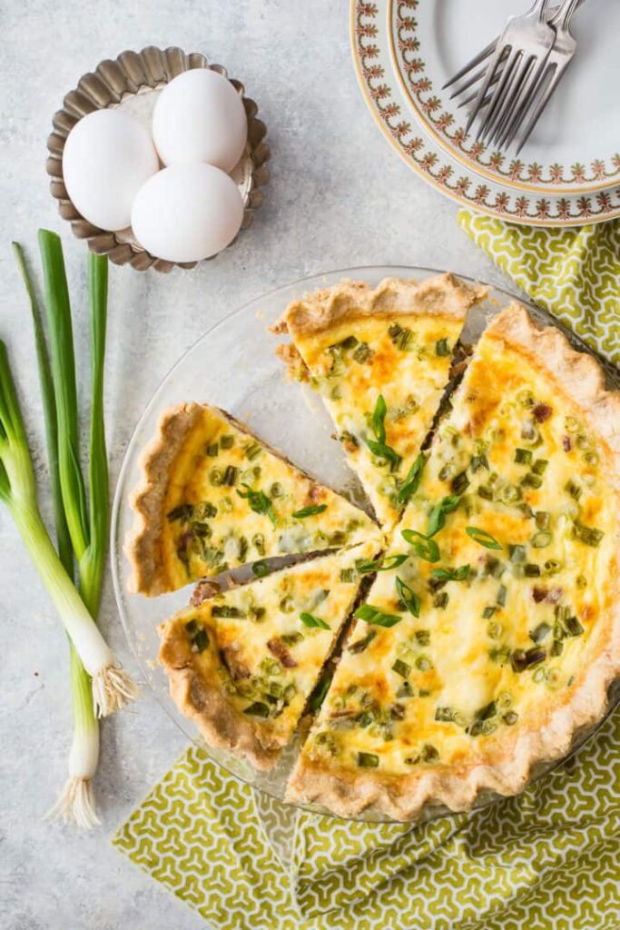 Quiche Lorraine. Quick and healthy breakfast recipes - easy and incredibly delicious meals for busy mornings! Find easy to cook omelette, cheesy burrito, breakfast sandwiches, some sweets like smoothies, parfaits, pancakes, and more!