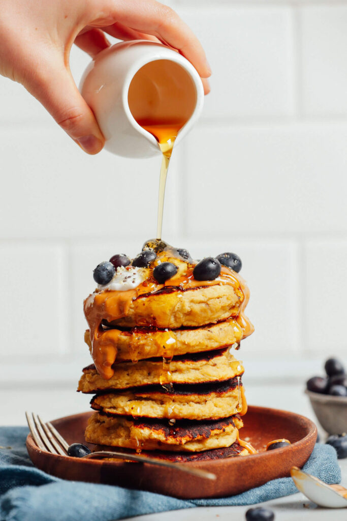 Banana Egg Pancakes. Quick and healthy breakfast recipes - easy and incredibly delicious meals for busy mornings! Find easy to cook omelette, cheesy burrito, breakfast sandwiches, some sweets like smoothies, parfaits, pancakes, and more!