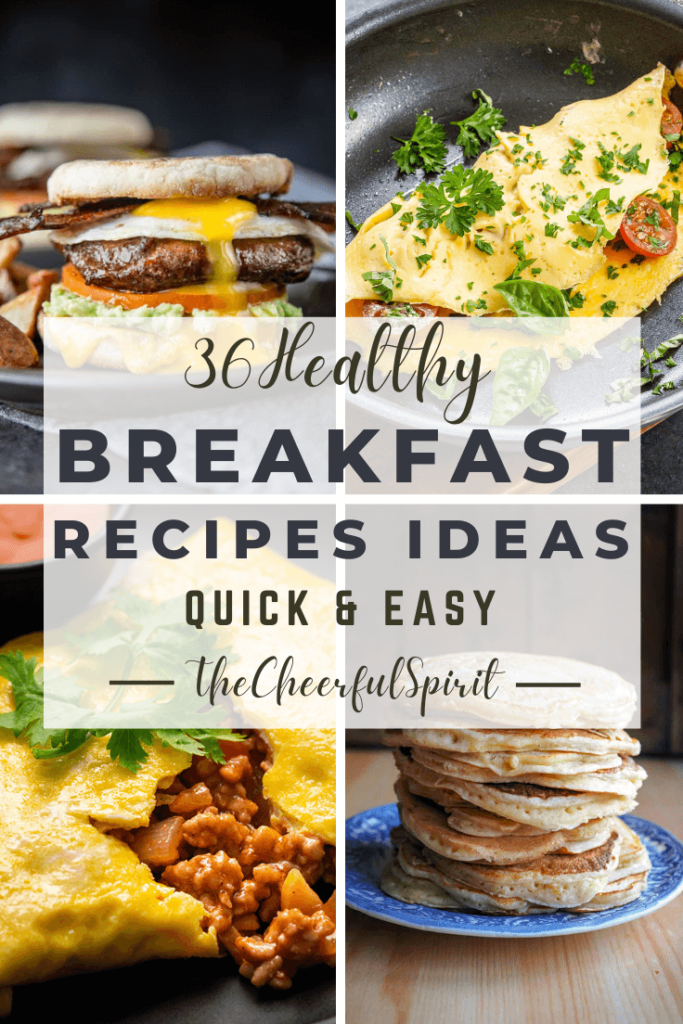 Quick and healthy breakfast recipes - easy and incredibly delicious meals for busy mornings! Find easy to cook omelette, cheesy burrito, breakfast sandwiches, some sweets like smoothies, parfaits, pancakes, and more!