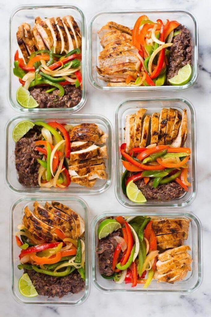 Healthy Chicken Fajitas Meal Prep