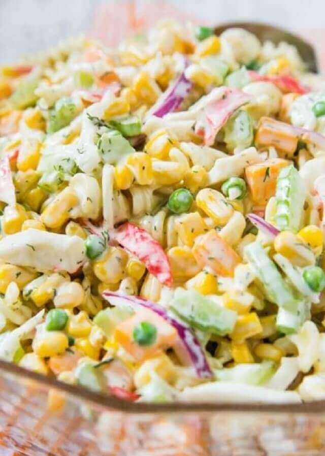 Corn and Seafood Pasta Salad Recipe