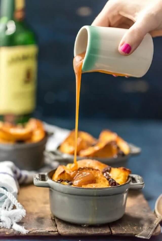 Irish Bread Pudding with Whiskey Caramel Sauce