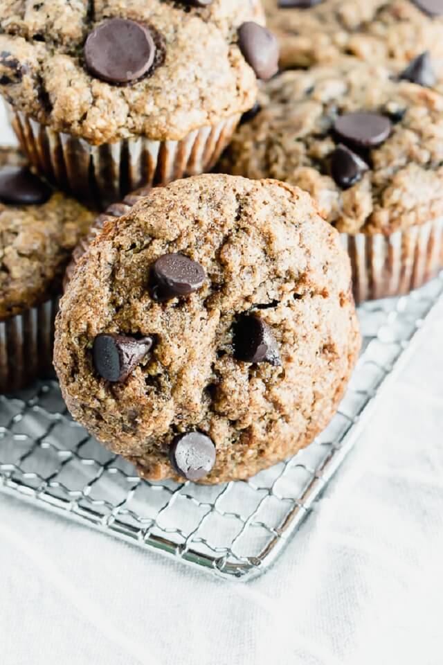 Spiced Chocolate Chip Banana Muffins