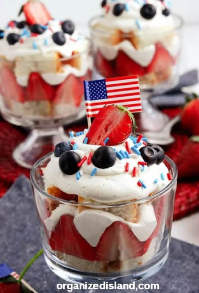 Red White and Blue Trifle