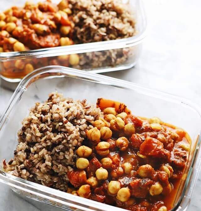 Healthy Moroccan Spiced Chickpea Bowl