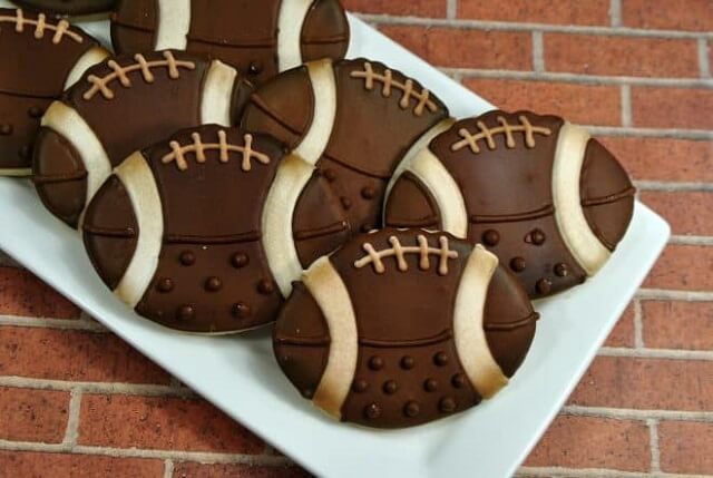 Football Sugar Cookies