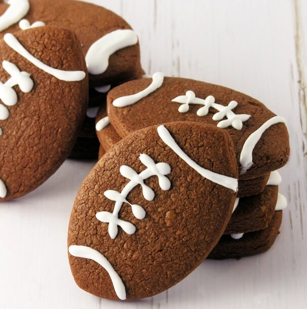 Chocolate Football Cookies