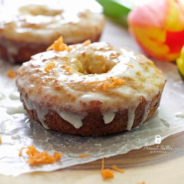 Glazed Carrot Cake Protein Donuts