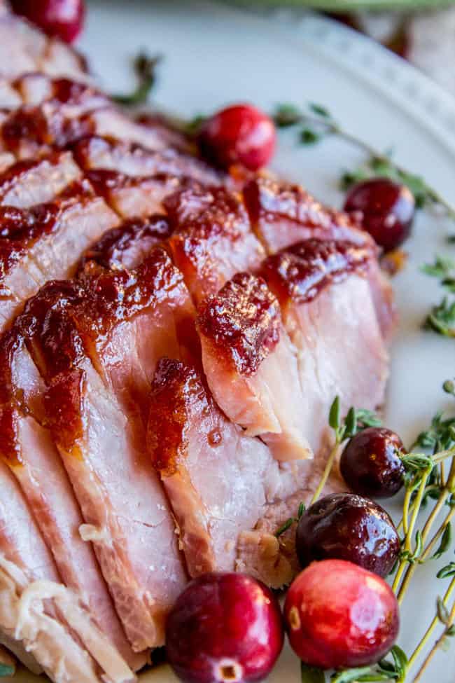 Oven Roasted Cranberry Dijon Glazed Ham