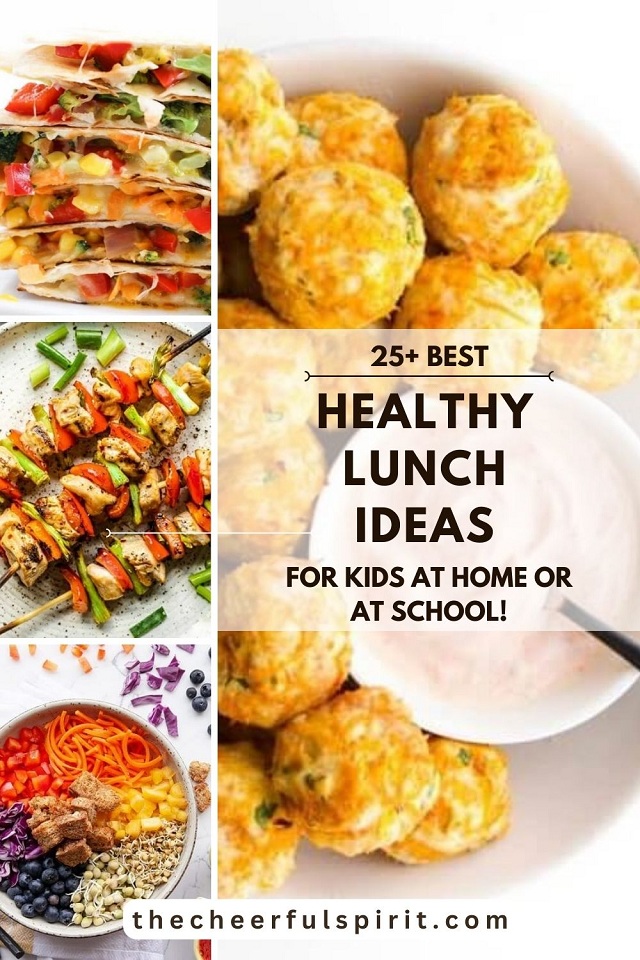 Discover wholesome and healthy lunch ideas for kids at home or at school. Check out our healthy recipe collections! #HealthyKidsLunches #HappyEating
