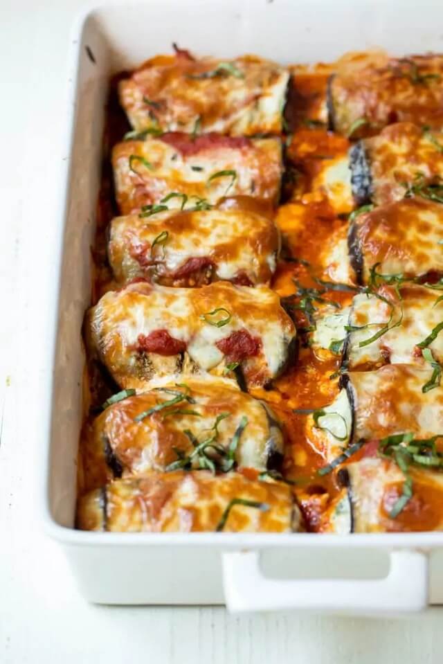 Eggplant Parmesan Roll-Ups: Looking for mouthwatering Easter delights that are completely vegetarian? You're in for a treat! Check out our fantastic collection of Easter vegetarian recipes that'll satisfy all taste buds. Get ready to indulge in deliciousness! #EasterVeggieFeast #EasterVegetarian