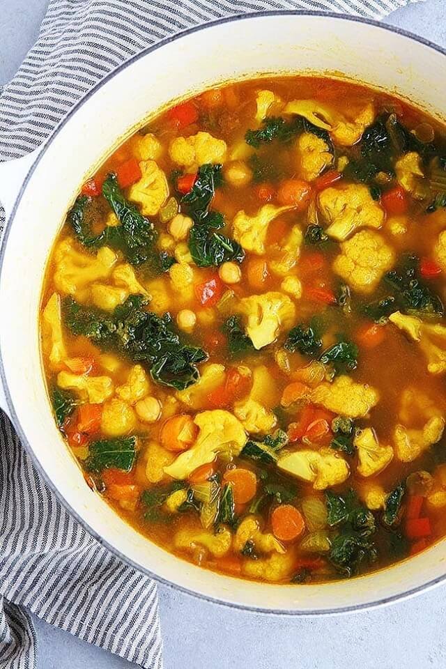 Turmeric Chickpea Vegetable Soup