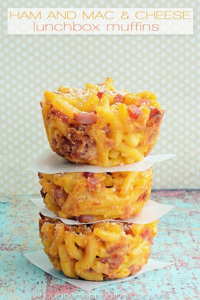 Ham and Mac and Cheese Lunchbox Muffins