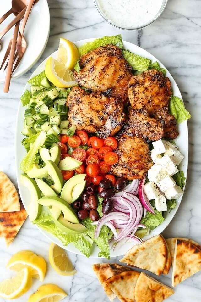 Grilled Greek Chicken Salad