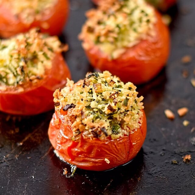 Herb And Parmesan Stuffed Tomatoes