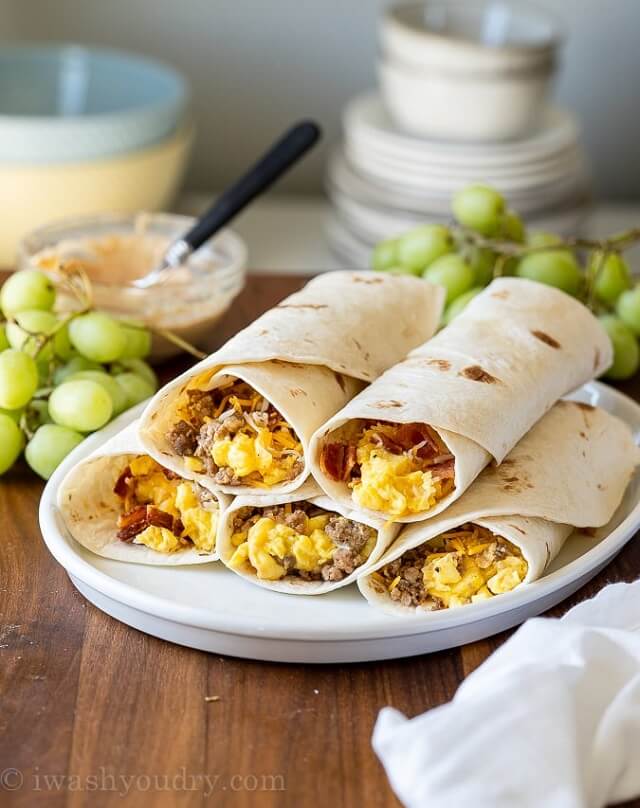These burritos are amazingly fresh off the stove, but guess what? They taste just as great when you warm them up later.