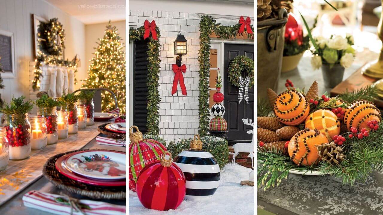 Be inspired by these beautiful and stunning Christmas decor ideas! We have a great list of gorgeous Christmas decors for indoor, outdoor, Christmas table settings ideas, DIY Christmas wreaths & Christmas trees. Christmas decorating ideas, Diy Christmas decorations, cozy Christmas, rustic Christmas, elegant Christmas.