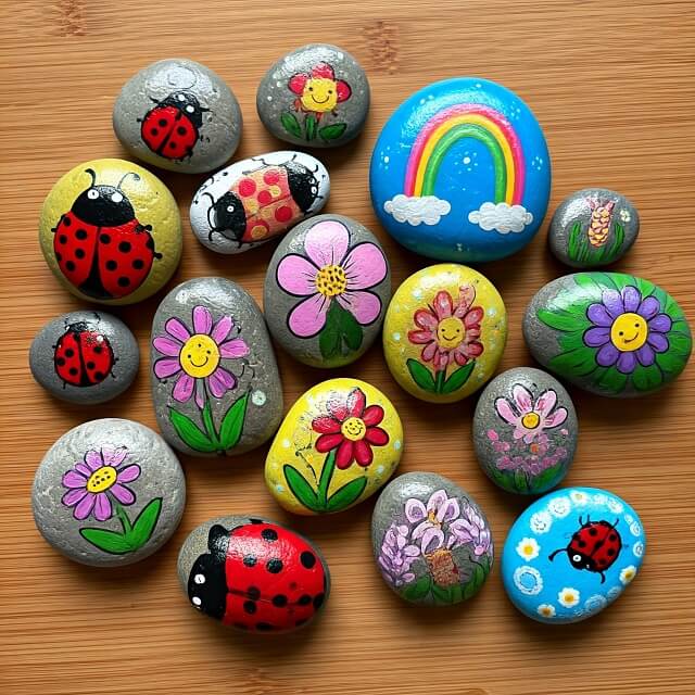 Explore exciting and creative activities for kids (like Painting Rocks) that encourage imagination, promote fun, and keep them entertained for hours!