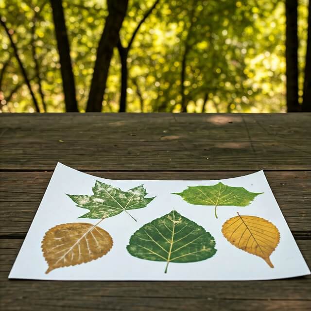 Leaf Rubbing Art